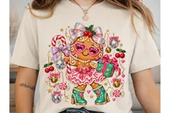 Glamorous Gingerbread Girl PNG Sublimati Product Image 1