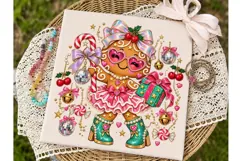 Glamorous Gingerbread Girl PNG Sublimati Product Image 2
