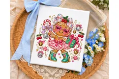 Glamorous Gingerbread Girl PNG Sublimati Product Image 3