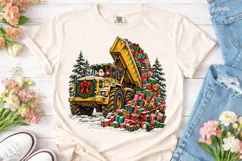 Santa Dump Truck Christmas PNG Sublimati Product Image 2
