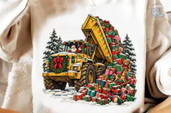 Santa Dump Truck Christmas PNG Sublimati Product Image 4