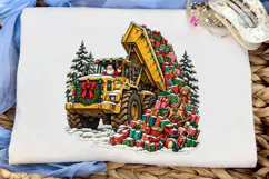 Santa Dump Truck Christmas PNG Sublimati Product Image 5