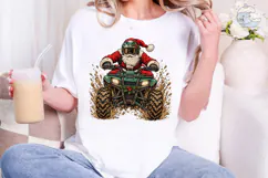 Santa ATV Mud PNG Sublimation Design Product Image 1