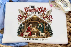 The Greatest Gift Nativity PNG Shirt Des Product Image 5