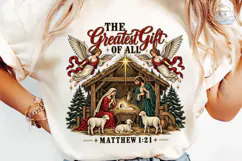 The Greatest Gift Nativity PNG Shirt Des Product Image 6