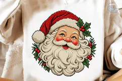 Santa Claus Cross Stitch PNG Design Product Image 4
