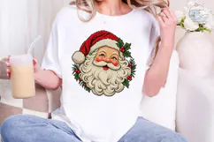 Santa Claus Cross Stitch PNG Design Product Image 1