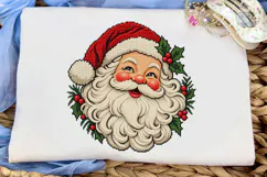Santa Claus Cross Stitch PNG Design Product Image 5
