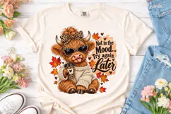 Sassy Highland Cow Fall PNG Shirt Design Product Image 1