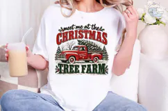 Christmas Tree Farm Truck PNG Sublimatio Product Image 1