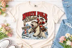 North Pole Rodeo PNG Shirt Design Product Image 2