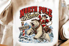 North Pole Rodeo PNG Shirt Design Product Image 4