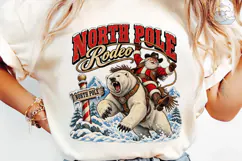 North Pole Rodeo PNG Shirt Design Product Image 6