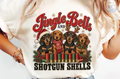 Jingle Bells Shotgun Shells Dogs PNG Shi Product Image 6