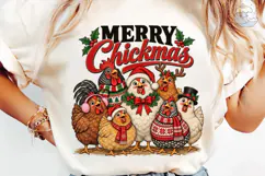 Merry Chickmas PNG Sublimation Design Product Image 6