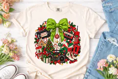 Retro Christmas Music PNG Sublimation Sh Product Image 2