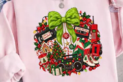 Retro Christmas Music PNG Sublimation Sh Product Image 3