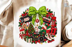 Retro Christmas Music PNG Sublimation Sh Product Image 4