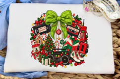 Retro Christmas Music PNG Sublimation Sh Product Image 6