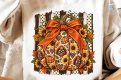 Fall Pumpkin Sunflower PNG Shirt Design Product Image 4