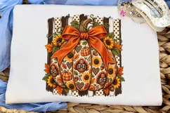 Fall Pumpkin Sunflower PNG Shirt Design Product Image 5