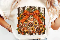 Fall Pumpkin Sunflower PNG Shirt Design Product Image 6
