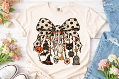 Halloween Bow Charm PNG Sublimation Desi Product Image 2