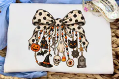 Halloween Bow Charm PNG Sublimation Desi Product Image 5