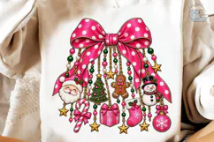 Christmas Bow Ornaments PNG Sublimation Product Image 1