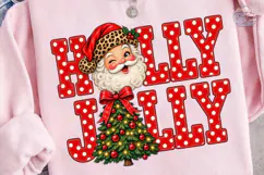 Holly Jolly Santa PNG Sublimation Design Product Image 2