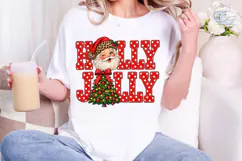 Holly Jolly Santa PNG Sublimation Design Product Image 4