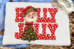 Holly Jolly Santa PNG Sublimation Design Product Image 5