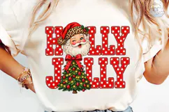 Holly Jolly Santa PNG Sublimation Design Product Image 6
