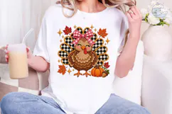 Autumn Turkey PNG Sublimation Design Product Image 1