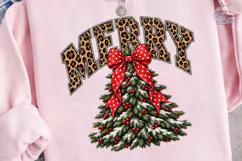 Merry Leopard Christmas Tree PNG Sublima Product Image 2