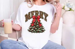 Merry Leopard Christmas Tree PNG Sublima Product Image 4