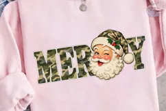 Merry Camo Santa PNG Sublimation Design Product Image 3