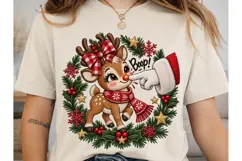 Reindeer Boop Christmas PNG Shirt Design Product Image 2