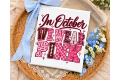 October Wear Pink PNG Sublimation Shirt Product Image 3