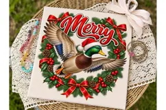 Merry Christmas Duck PNG Sublimation Des Product Image 2