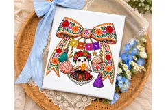 Floral Bow Girl PNG Sublimation Design Product Image 3