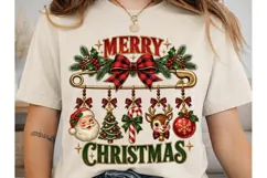 Merry Christmas Ornament PNG Sublimation Product Image 2
