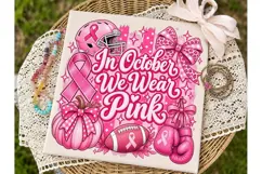 In October We Wear Pink PNG Shirt Design Product Image 3