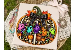 Halloween Pumpkin PNG Sublimation Shirt Product Image 2