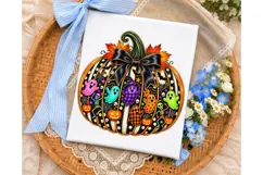 Halloween Pumpkin PNG Sublimation Shirt Product Image 3