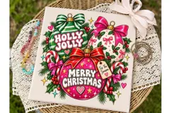 Holly Jolly Merry Christmas PNG Shirt De Product Image 2