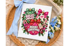 Holly Jolly Merry Christmas PNG Shirt De Product Image 3