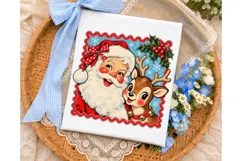 Santa & Reindeer Christmas PNG Sublimati Product Image 1