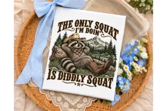 Cowboy Raccoon Diddly Squat PNG Sublimat Product Image 3