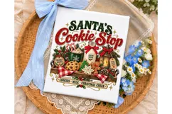 Santa's Cookie Stop PNG Sublimation Shir Product Image 3